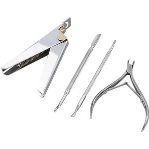 Nagelriemschuiver Manicure Gereedschap, Ergonomisch Handvat Nagelriemverwijderaar Nail Art Set voor Nagelsalon