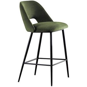 Barkruk moderne metalen bar bar stoel barkruk thuis zacht fluweel LOFT creatieve barstoel voor keuken | pub | café eetkamerkruk max. belasting 420 lbs in groen