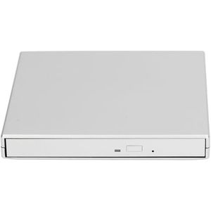 Extern Dvd-optisch Schijfstuurprogramma, Draagbare USB 2.0 Externe Cd-dvd-drive voor Desktop-pc (Zilver)