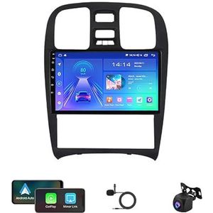 Autoradio Radio GPS Navigatie 9 Inch Touchscreen USB Mediaspeler Android 12 Multimedia Autoradio Voor Hyundai Sonata EF 2001-2012 Met BT 5.0 DTS Ondersteuning Achteruitrijcamera Carplay (Color : G5 4