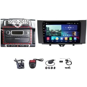 Android Double Din Car Stereo 9 Inch Touchscreen Autoradio Autotoebehoren Multimedia Stuurwielbediening met Navigatie Plug And Play Voor Mercedes Benz Smart Fortwo 2011-2015 (Size : M500S 4G+WIFI 4G