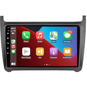 Android 12 2 din autoradio stereo voor Volkswagen VW polo 2008-2018 9 inch touchscreen autoradio auto-accessoires multimedia videospeler ondersteuning wifi FM Bluetooth stuurbediening (Color : 8Core