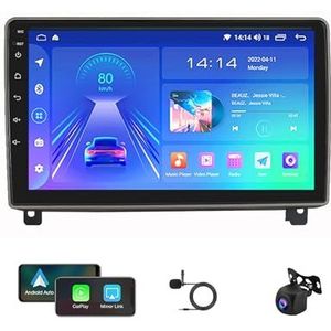 Android 12 autoradio voor Ford Peugeot 407 2004-2011 autonavigatie in-dash autoradio-ontvanger, 9"" HD touchscreen scherm met Bluetooth 5.0 GPS Ondersteuning CarPlay Android Auto/SWC (Color : G5 4G+WI