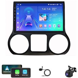 Android 12 Autoradio Stereo GPS-navigatie Ultradunne mainframe voor Jeep Wrangler 2011-2018 9 ""IPS Touchscreen Autonavigatie Video Met Wifi Bluetooth Spiegel Link USB Back-up Camera (Color : H6 4G+WI