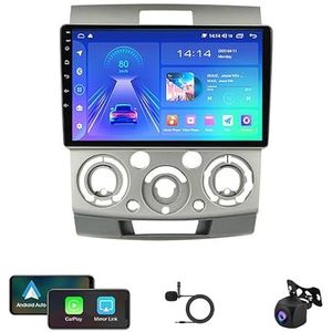 Android 12 autoradio voor Ford Ranger Mazda BT50 2006-2011 autonavigatie in-dash autoradio-ontvanger, 9"" HD touchscreen scherm met Bluetooth 5.0 GPS Ondersteuning CarPlay Android Auto/SWC (Color : B