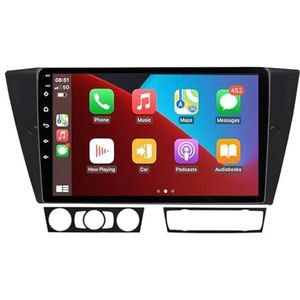 Android 12 autonavigatie in-dash autoradio-ontvanger voor BMW 3 Series E90 E91 E92 E93 dubbel Din 9 inch touchscreen autoradio met satellietnavigatie Bluetooth handsfree RDS SWC (Color : 4Core 1+16G