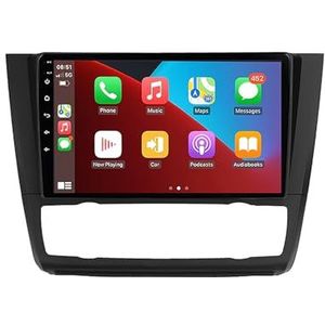 Android 12 2 din autoradio stereo voor BMW 1 Series 2004-2012 9 inch touchscreen autoradio auto-accessoires multimedia videospeler ondersteuning wifi FM Bluetooth stuurbediening (Color : A 4Core 2+32