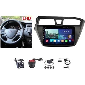 Android Autoradio Video Multimedia Speler, 9 Inch Touch Screen Radio Plug And Play Autotoebehoren met Bluetooth En Navigatie En Achteruitrijcamera Voor Hyundai I20 2014-2018 (Size : M500S 4G+WIFI 4G+