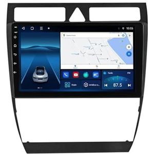 Android 12.0 2 Din Autoradio 9"" Touchscreen Auto Stereo voor Audi A6 S6 1999-2004 met GPS navigatie,FM Radio,AHD Omgekeerd beeld,Bediening op het stuur,Bluetooth (Size : TS18(4+64G))