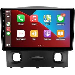Android 12 autonavigatie in-dash autoradio-ontvanger voor Ford Escape 1 2007-2012 dubbel Din 9 inch touchscreen autoradio met satellietnavigatie Bluetooth handsfree RDS SWC (Color : 8Core 6+128G)