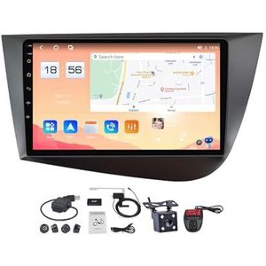 Android 12 Auto Stereo MP5 Player 9'' Screen Autoradio Voor Seat Leon 2 2005-2012 Ondersteunt Carplay Android Auto/Bluetooth 5.0/FM AM RDS DAB Radio/Mirror Link/Stuurbediening (Size : M300S)