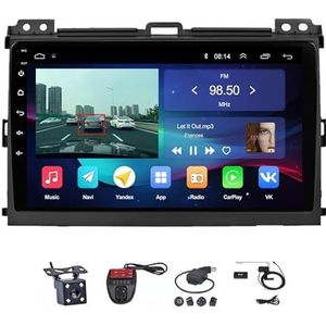 Voor Toyota Land Cruiser Prado 120 Lexus GX470 9"" Android 12 Multimedia Stereo Auto Video Speler Ondersteunt Stuurbediening/Navigatie GPS FM AM RDS Radio/Carplay Android Auto/Bluetooth 5.0/DVR (Color