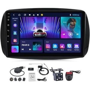 Android 12 Autoradio Voor Mercedes Benz Smart Fortwo 3 C453 2014-2020 - 2 Din - 9 Inch Scherm - Ondersteuning Stuurwiel/BT/DSP Carplay Android Auto/FM RDS DAB+ Radio/Back-up camera (Size : M150S)