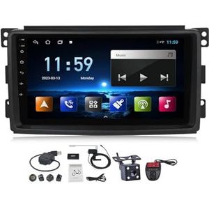 Android 12 Autoradio GPS Navigatie voor Mercedes Benz Smart Fortwo W451 2006-2009 | 9 inch Screen FM RDS Radio/DSP EQ Instelling/Carplay Android Auto/BT Mirrorlink/Stuurwielregeling (Size : M150S)