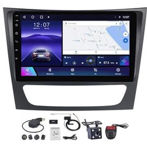 Android 12 2 DIN Autoradio Stereo 9 inch Screen voor Mercedes Benz E Class W211 CLS Class 2002-2010 Carplay Android Auto GPS-navigatie Bluetooth 5.0 RDS FM DAB+ Radio Stuurbediening (Size : M700S)