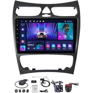 Android 12 Autoradio Voor Mercedes Benz CLK Class A209 2002-2005 - 2 Din - 9 Inch Scherm - Ondersteuning Stuurwiel/BT 5.0/DSP Carplay Android Auto/FM RDS DAB+ Radio/Back-up camera (Size : M100S)