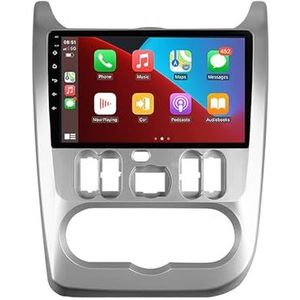 Android 12 Dubbel Din Autoradio Voor Renault Logan 1 Sandero 2009-2015 Hoofdunit 9""IPS Touchscreen Multimediaspeler met achteruitrijcamera Ondersteuning Carplay Bluetooth GPS Sat Nav RDS SWC (Color :