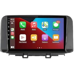 Android 12 autonavigatie in-dash autoradio-ontvanger voor Hyundai Kona Encino 2017-2019 dubbel Din 9 inch touchscreen autoradio met satellietnavigatie Bluetooth handsfree RDS SWC (Color : 4Core 1+16G