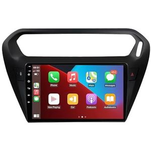 Android 12 autonavigatie in-dash autoradio-ontvanger voor Peugeot 301 Citroen Elysee 2013-2018 dubbel Din 9 inch touchscreen autoradio met satellietnavigatie Bluetooth handsfree RDS SWC (Color : B 4C
