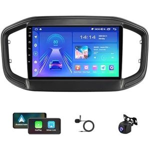 Android 12 autoradio voor Fiat Strada 2020-2022 autonavigatie in-dash autoradio-ontvanger, 9"" HD touchscreen scherm met Bluetooth 5.0 GPS Ondersteuning CarPlay Android Auto/SWC (Color : A2 WIFI 4-Cor