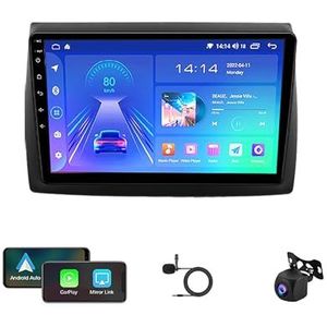 Autoradio Radio GPS Navigatie 9 Inch Touchscreen USB Mediaspeler Android 12 Multimedia Autoradio Voor Fiat Stilo 2001-2010 Met BT 5.0 DTS Ondersteuning Achteruitrijcamera Carplay (Color : H6 4G+WIFI