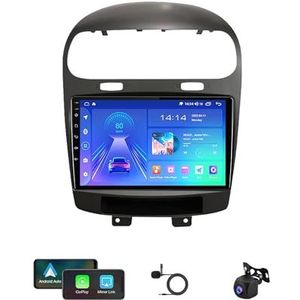 Android 12 autoradio voor Dodge Journey 2011-2020 autonavigatie in-dash autoradio-ontvanger, 9"" HD touchscreen scherm met Bluetooth 5.0 GPS Ondersteuning CarPlay Android Auto/SWC (Color : G5 4G+WIFI