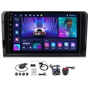 Android 12 2 DIN Autoradio Stereo 9 inch Screen voor Mercedes Benz ML GL ML350 GL320 X164 2005-2009 Carplay Android Auto GPS-navigatie Bluetooth 5.0 RDS FM DAB+ Radio Stuurbediening (Size : M100CP)