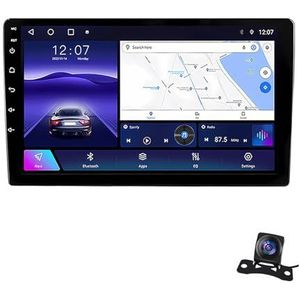 Android 12.0 2 Din Autoradio 9"" Touchscreen Auto Stereo voor Toyota Etios met Draadloze Carplay Android Auto GPS navigatie AHD Omgekeerd beeld Stuurwielbediening (Size : TS10(4+64G))