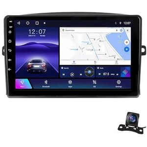 Android 12.0 2 Din Autoradio 9"" Touchscreen Auto Stereo voor Toyota Sienna 2004-2010 met Draadloze Carplay Android Auto GPS navigatie AHD Omgekeerd beeld Stuurwielbediening (Size : 1+32G)