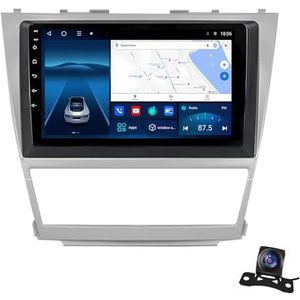 Android 12.0 2 Din Autoradio 9"" Touchscreen Auto Stereo voor Toyota Camry 2007-2011 met Draadloze Carplay Android Auto GPS navigatie AHD Omgekeerd beeld Stuurwielbediening (Size : 1+32G)