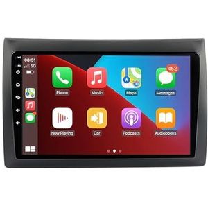 HIBIYA Autoradio 2 DIN met scherm voor Fiat Stilo 2010 Android 12 Autoradio 9 inch met GPS RDS USB Bluetooth Mirrorlink Stuurwiel Control Achteruitrijcamera (Kleur: 8Core 2+32G)