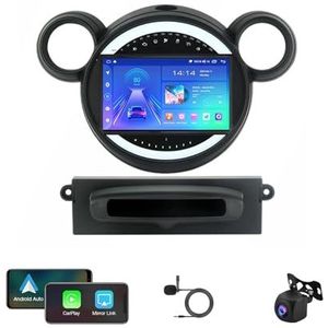 Android 12 Autoradio Stereo GPS-navigatie Ultradunne mainframe voor BMW MINI R56 R60 2010-2016 9 ""IPS Touchscreen Autonavigatie Video Met Wifi Bluetooth Spiegel Link USB Back-up Camera (Color : A2 WI