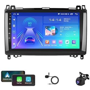 Android 12 autoradio voor Benz B200 W169 2005-2011 autonavigatie in-dash autoradio-ontvanger, 9"" HD touchscreen scherm met Bluetooth 5.0 GPS Ondersteuning CarPlay Android Auto/SWC (Color : H6 4G+WIFI