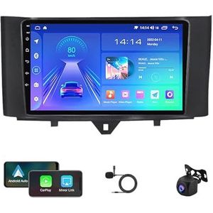 Android 12 Autoradio Stereo GPS-navigatie Ultradunne mainframe voor Mercedes Benz Smart Fortwo 2005-2015 9 ""IPS Touchscreen Autonavigatie Video Met Wifi Bluetooth Spiegel Link USB Back-up Camera (Col