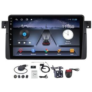 Android 12 2 DIN Auto Stereo Audio Radio voor BMW 3-Series E46 1998-2006 Met GPS-Navigatie 9'' Touchscreen-Ondersteuning FM AM RDS DAB+ Radio/Carplay Android Auto/Bluetooth 5.0 (Size : M150CP)