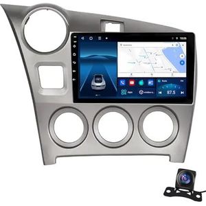 Android 12.0 2 Din Autoradio 9"" Touchscreen Auto Stereo voor Toyota Matrix 2009-2014 met Draadloze Carplay Android Auto GPS navigatie AHD Omgekeerd beeld Stuurwielbediening (Size : 1+32G)