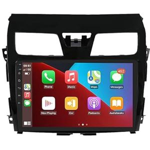 Android 12 2 din autoradio stereo voor Nissan Altima Teana 3 2013-2015 9 inch touchscreen autoradio auto-accessoires multimedia videospeler ondersteuning wifi FM Bluetooth stuurbediening (Color : 8Co