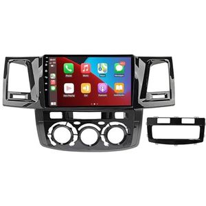 Android 12 Dubbel Din Autoradio Voor Toyota Fortuner/HILUX/Revo Vigo 2007-2015 Hoofdunit 9""IPS Touchscreen Multimediaspeler met achteruitrijcamera Ondersteuning Carplay Bluetooth GPS Sat Nav RDS SWC (