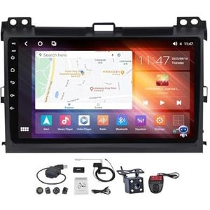 Android 12 Auto Stereo MP5 Player 9'' Screen Autoradio Voor Toyota Land Cruiser Prado 120 3 2002-2009 Ondersteunt Carplay Android Auto/Bluetooth/FM AM RDS DAB+ Radio/Stuurbediening (Size : M200S)