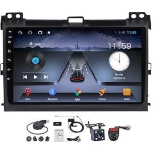 Android 12 Auto Stereo MP5 Player 9'' Screen Autoradio Voor Toyota Land Cruiser Prado 120 3 2002-2009 Ondersteunt Carplay Android Auto/Bluetooth/FM AM RDS DAB+ Radio/Stuurbediening (Size : M150S)
