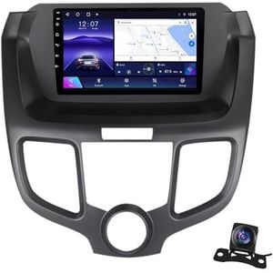 Android 12.0 2 Din Autoradio 9"" Touchscreen Auto Stereo voor Honda Odyssey 2003-2008 met Draadloze Carplay Android Auto GPS navigatie AHD Omgekeerd beeld Stuurwielbediening (Size : TS18(4+64G))