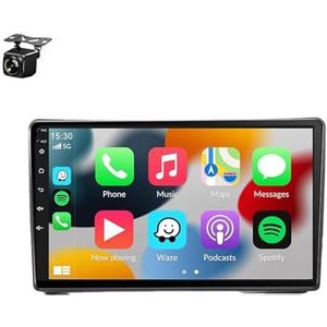 FONALO Android Auto 2 Din Radio Met Navigatie 9 inch Touchscreen Voor Peugeot 407 2004-2011 Android 12 Autoradio Bluetooth Plug-and-Play DAB + WiFi 4G Mirrorlink Carplay OBD USB (Maat: A)