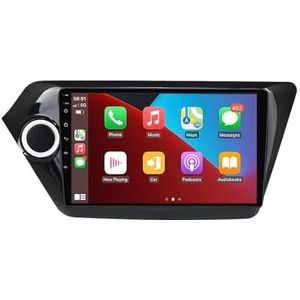 Android 12 autonavigatie in-dash autoradio-ontvanger voor Kia RIO 3 2011-2015 dubbel Din 9 inch touchscreen autoradio met satellietnavigatie Bluetooth handsfree RDS SWC (Color : 4Core 1+16G)