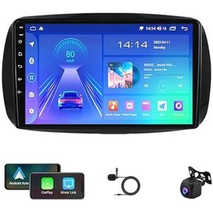 Android 12 Autoradio Stereo GPS-navigatie Ultradunne mainframe voor Mercedes Smart Fortwo 2014-2020 9 ""IPS Touchscreen Autonavigatie Video Met Wifi Bluetooth Spiegel Link USB Back-up Camera (Color :
