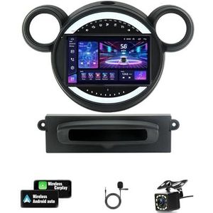 Android 11 Auto Bluetooth Radio 9 Inch Touchscreen Radio Auto Stereo Voor Bmw Mini 2010-2016 Ondersteuning GPS Bluetooth Carplay Wifi Spiegel Link Stuurbediening (Color : Y4 4G+WIFI 8Core 8G+128G)