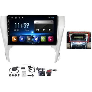 Android 12 Autoradio Voor Toyota Camry 7 XV 2011-2014 - 2 Din - 10 Inch Scherm - Ondersteuning Stuurwiel/Bluetooth/DSP Carplay Android Auto/FM RDS DAB+ Radio/4G Wifi/Back-up camera (Color : A, Size