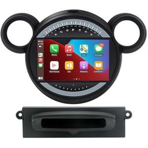 Android 12 autonavigatie in-dash autoradio-ontvanger voor BMW Mini R56 R60 Cooper 2010-2016 dubbel Din 9 inch touchscreen autoradio met satellietnavigatie Bluetooth handsfree RDS SWC (Color : 4Core 1