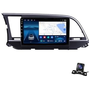 Android 12.0 2 Din Autoradio 9"" Touchscreen Auto Stereo Voor Hyundai Elantra 6 2016-2018 Met Draadloze Carplay Android Auto GPS Navigatie AHD Omgekeerd Beeld Stuurwielbediening (Color : A, Size : P1