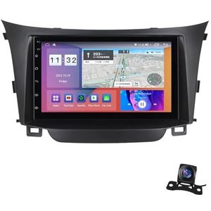 Android 12.0 2 Din Autoradio 9"" Touchscreen Auto Stereo Voor Hyundai i30 2011-2017 Met Draadloze Carplay Android Auto GPS Navigatie AHD Omgekeerd Beeld Stuurwielbediening (Size : P2(1G+32G))