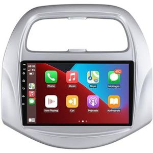 Android 12 autonavigatie in-dash autoradio-ontvanger voor Chevrolet Spark Beat 2018-2020 dubbel Din 9 inch touchscreen autoradio met satellietnavigatie Bluetooth handsfree RDS SWC (Color : 4Core 2+32